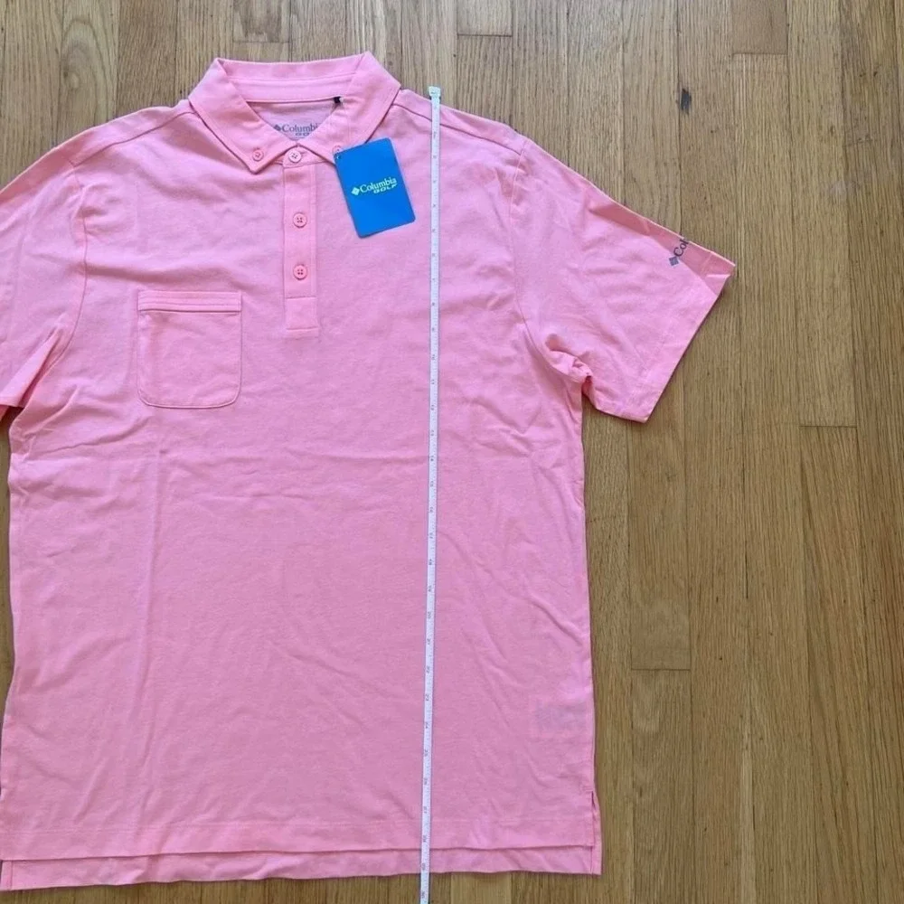 New Columbia Sportswear pink golf polo shirt, Men's Large - Picture 3 of 7